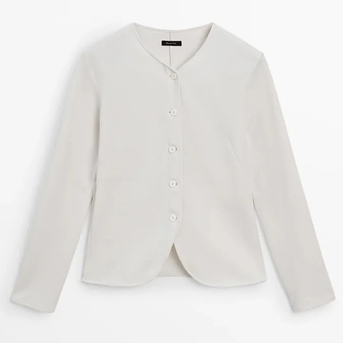 Massimo Dutti  |Textured blouse with buttons