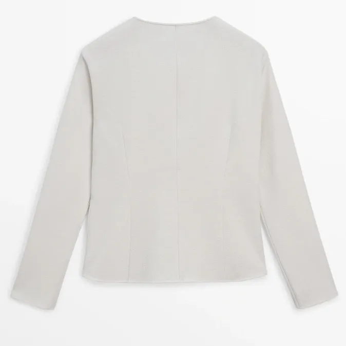 Massimo Dutti  |Textured blouse with buttons