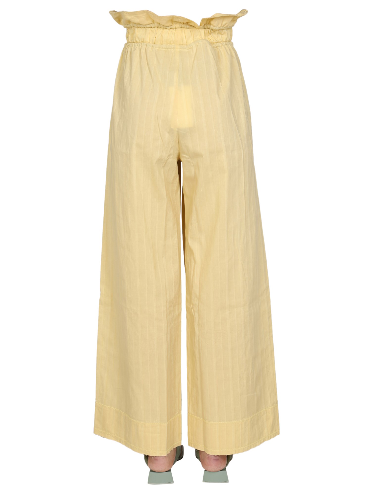 MIISTA    WIDE LEG COTTON PANTS