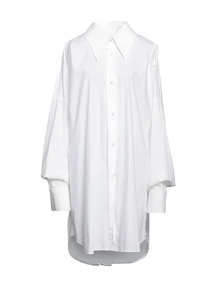 MM6 Maison Margiela  |Long Sleeves Plain Cotton Logo Shirts & Blouses