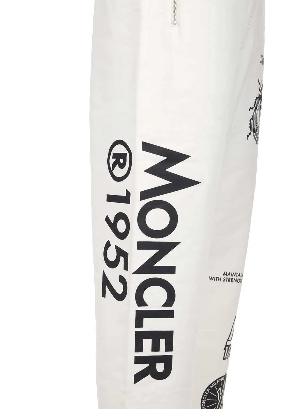 Moncler 1952 Logo Printed Straight Leg Trousers