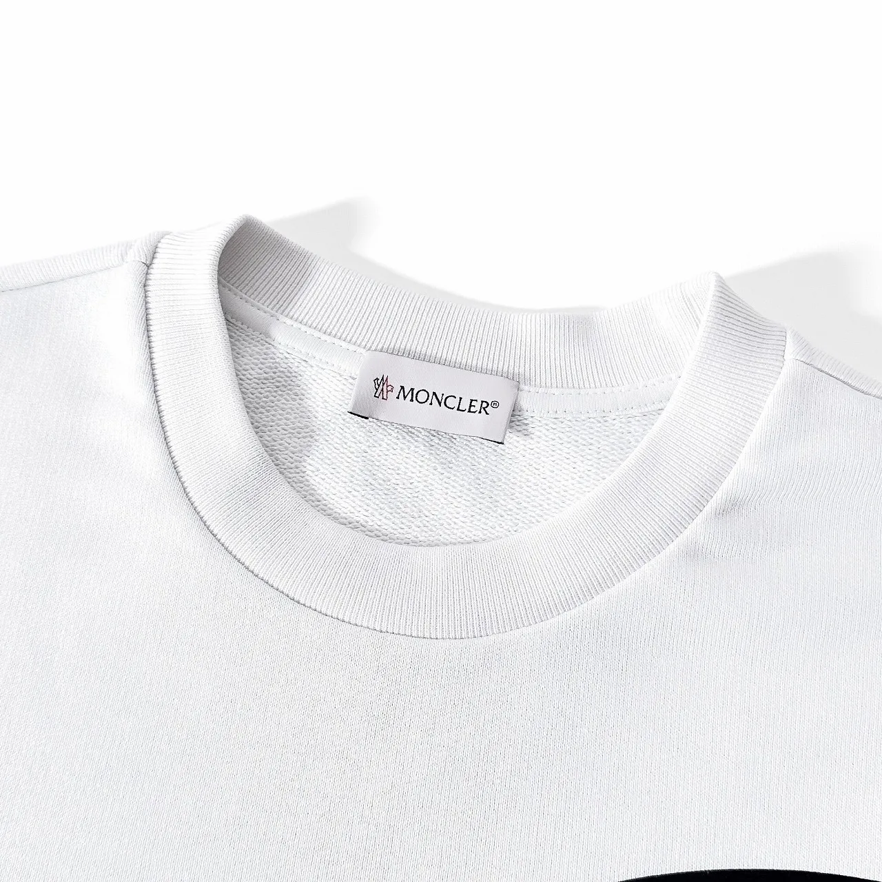 MONCLER  |Crew Neck Street Style Long Sleeves Cotton Logo