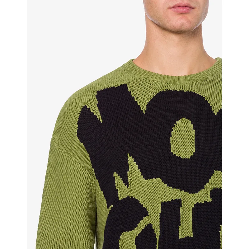 Moschino  |Crew Neck Pullovers Street Style U-Neck Bi-color