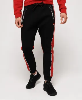 MS3030AT-B2A-M SUPERDRY Gym Tech Taped Joggers BLACK/FIREBRAND RED 