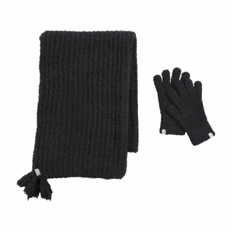 Mudpie Chenille Scarf & Glove Set