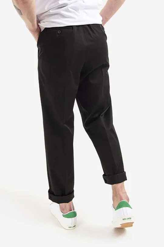 Neil Barett trousers Pleat Loose Extra Low men's black color