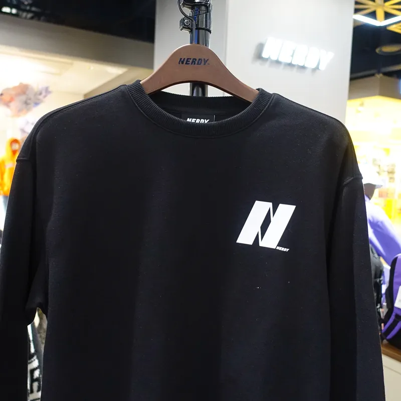 NERDY  |Unisex Street Style Long Sleeves Logo