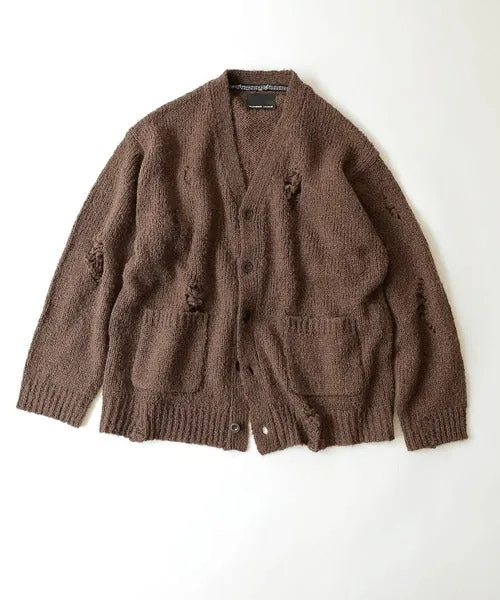 Number Nine Wool Alpaca Ripped Knit Cardigan