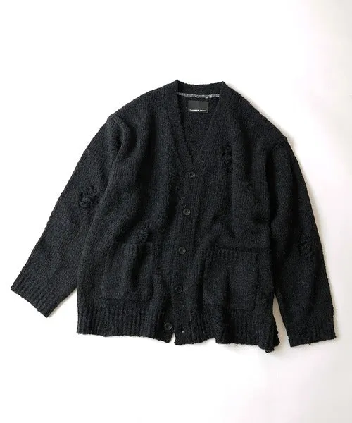 Number Nine Wool Alpaca Ripped Knit Cardigan