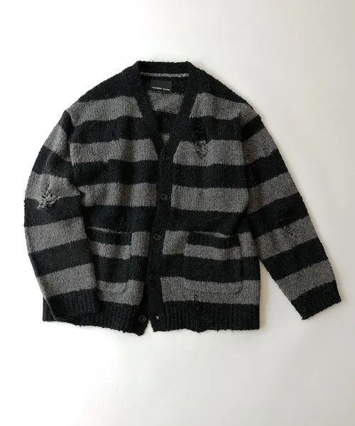 Number Nine Wool Alpaca Ripped Knit Cardigan