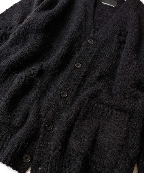 Number Nine Wool Alpaca Ripped Knit Cardigan