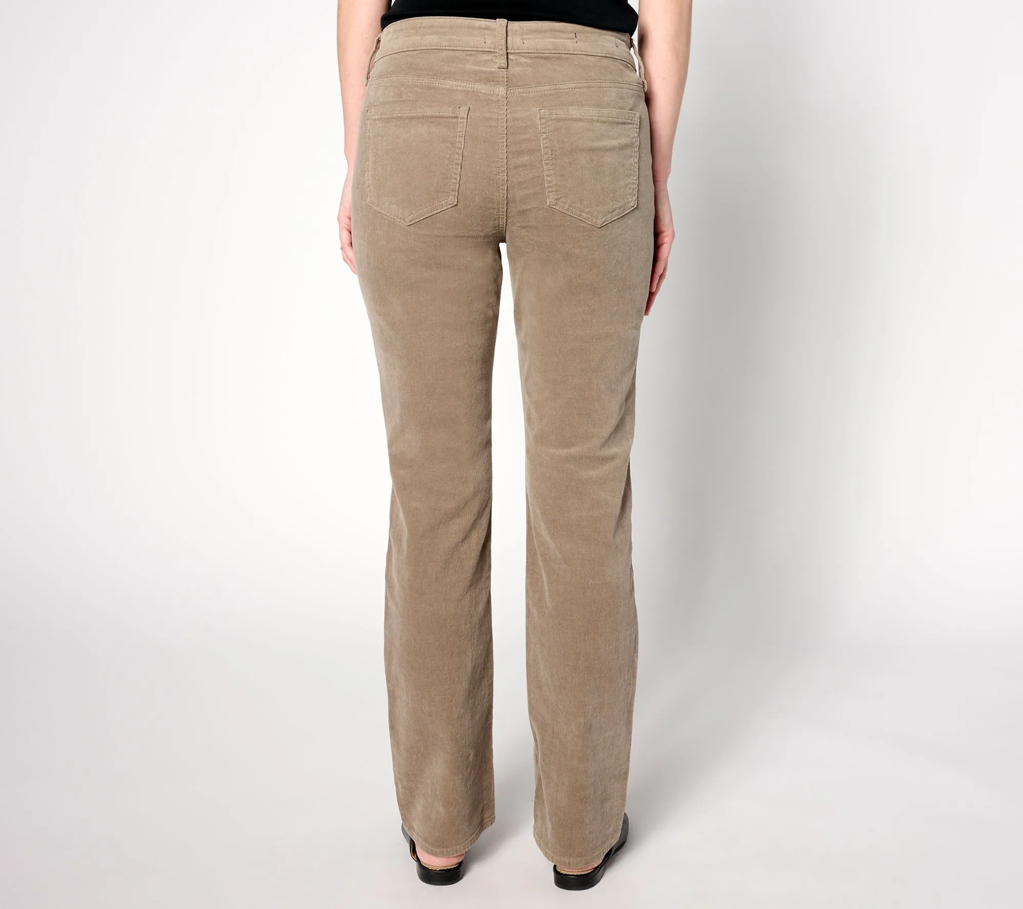 NYDJ Marilyn Straight in Wale Baby Corduroy Pants- Saddlewood