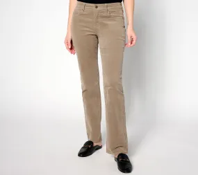 NYDJ Marilyn Straight in Wale Baby Corduroy Pants- Saddlewood