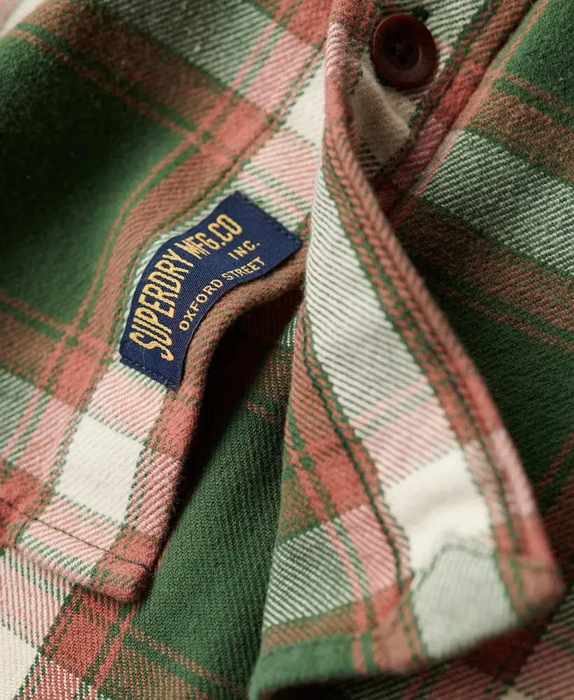 Organic Cotton Worker Check Shirt | Work Check Green