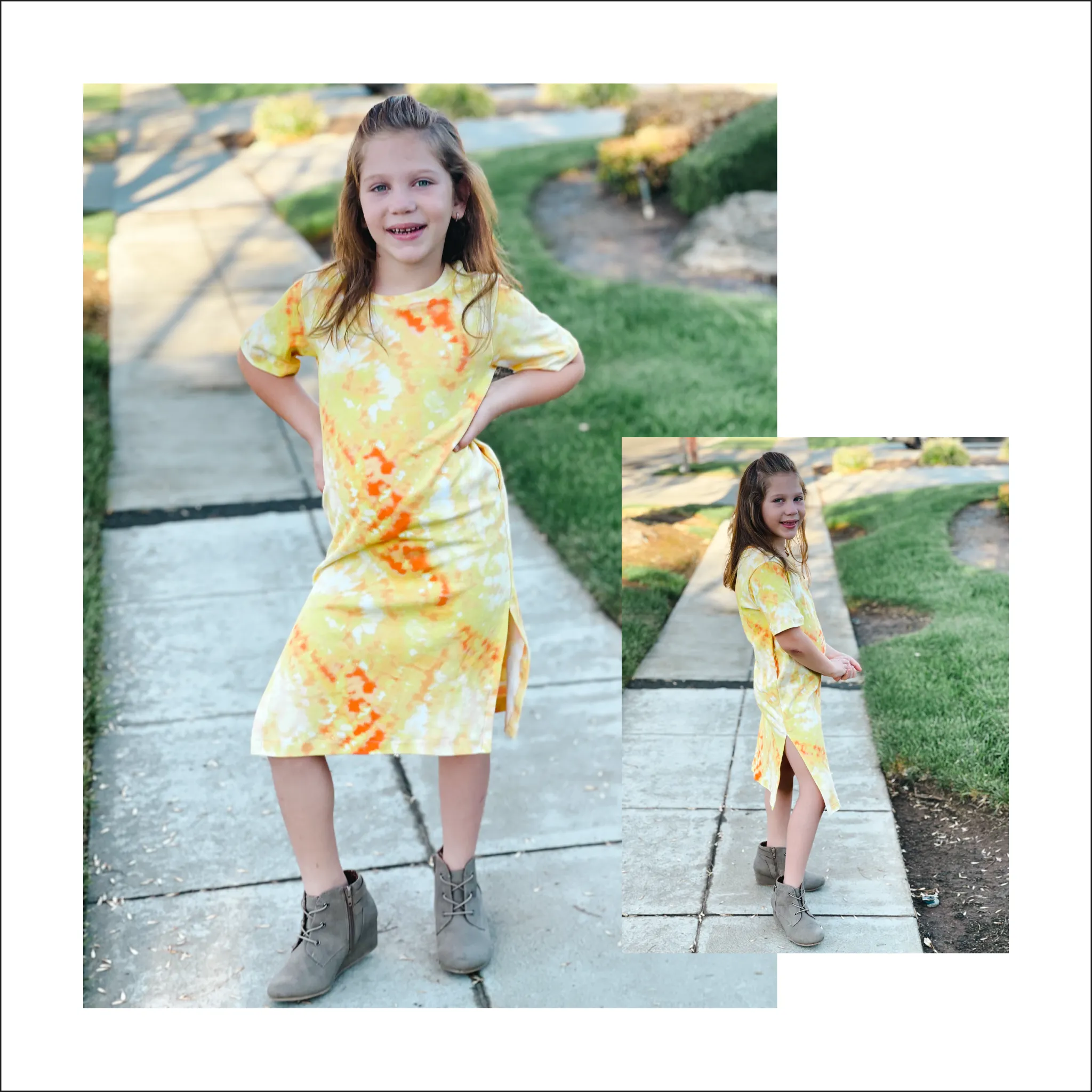 Oversized Tee Shirt Dress | Kids Sizes 12M-14 | Beginner Sewing Pattern