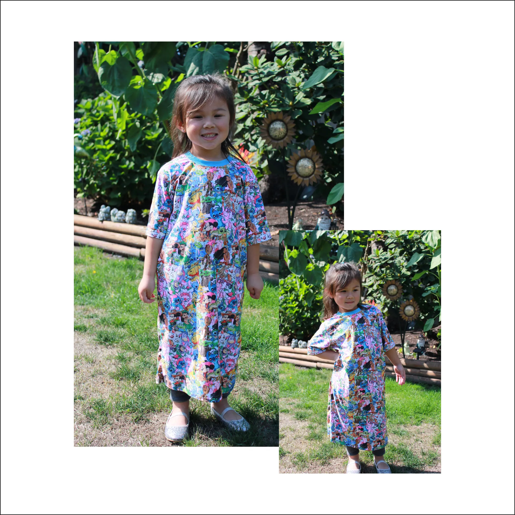 Oversized Tee Shirt Dress | Kids Sizes 12M-14 | Beginner Sewing Pattern