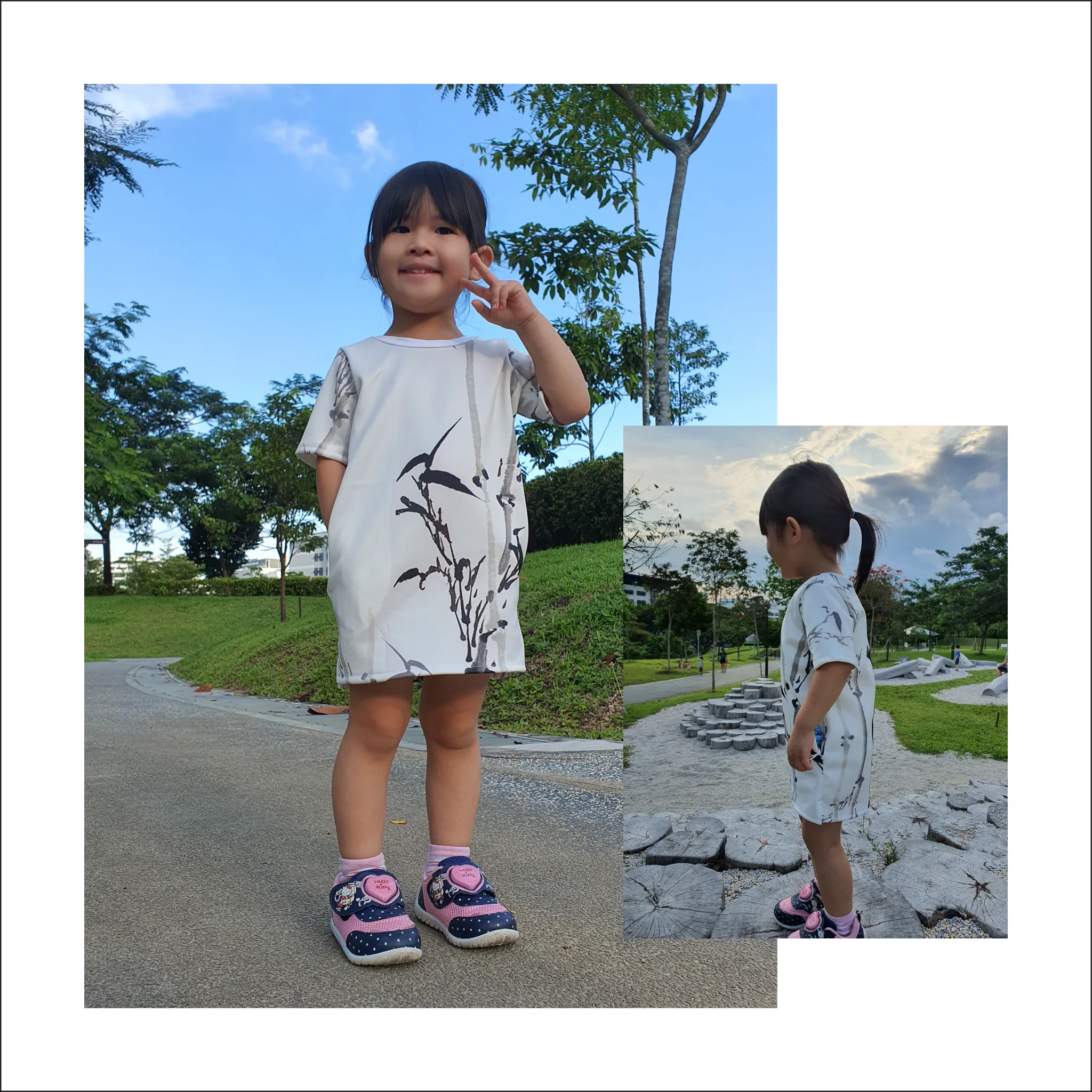 Oversized Tee Shirt Dress | Kids Sizes 12M-14 | Beginner Sewing Pattern