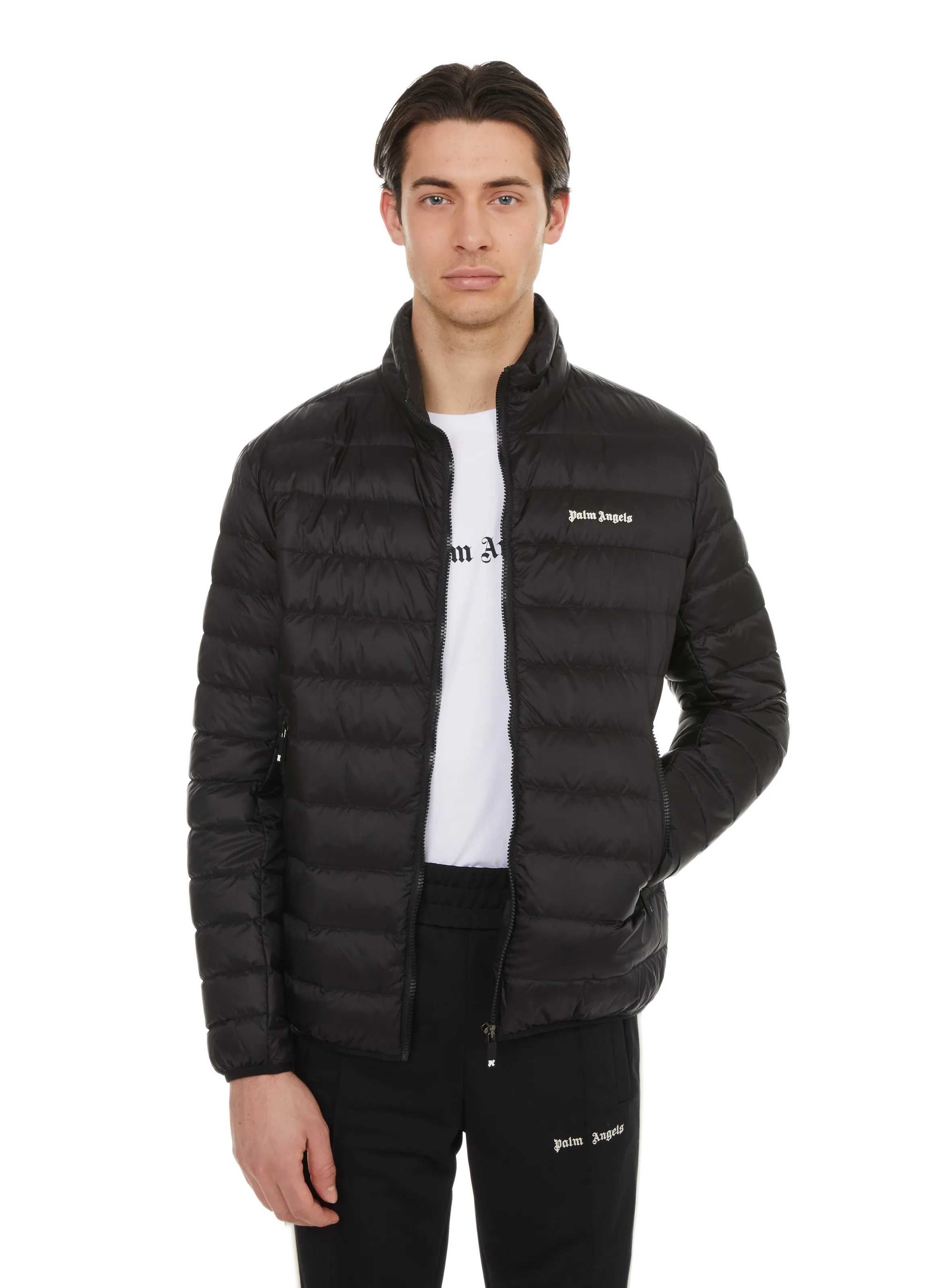 Palm angels  Plain down jacket - Black