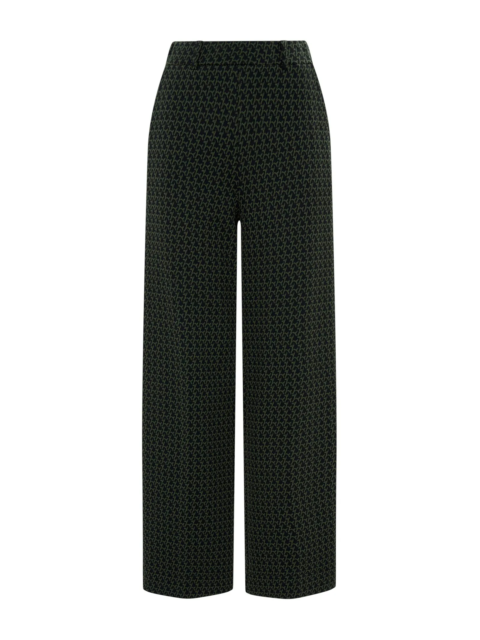 Pantalone ampio in tessuto Eco Jacquard - Fant. Kombu Green