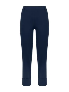 Pantalone slim dritto in Compact Light - Bleu