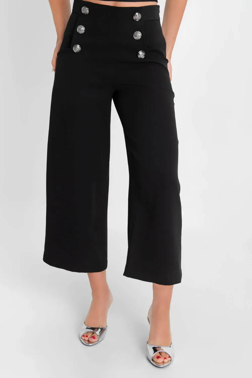 Pantalón marinero cropped flare fit