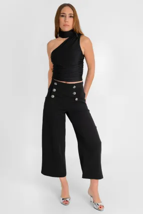 Pantalón marinero cropped flare fit