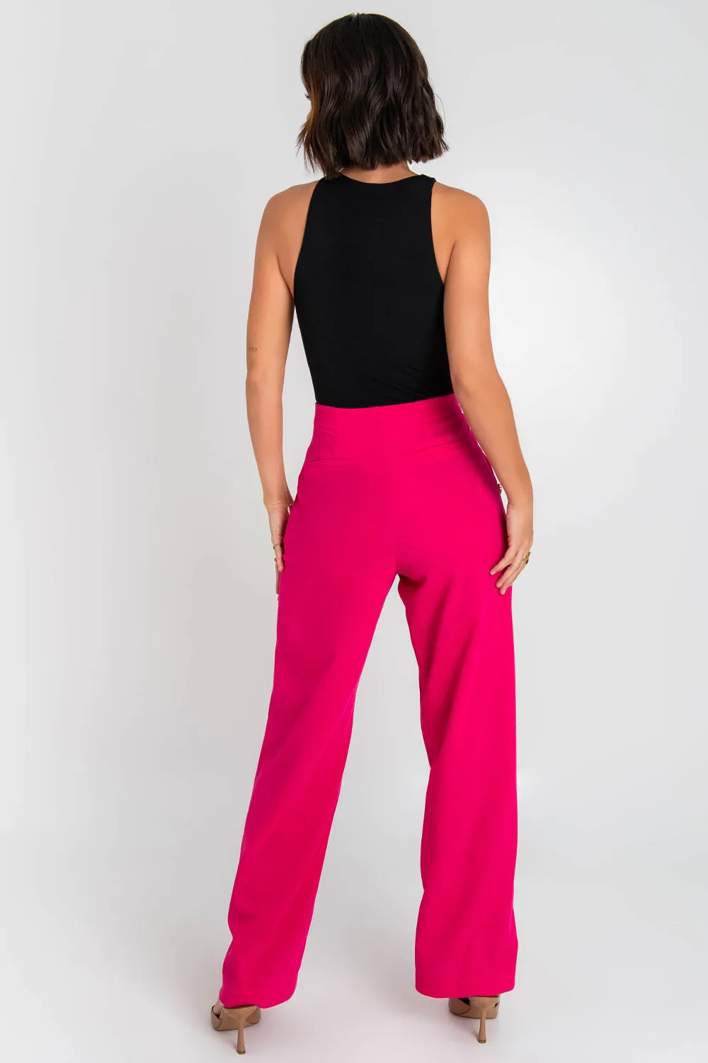 Pantalón marinero wide leg con raya