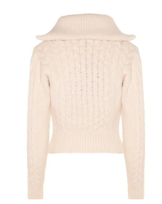 PATOU  |Casual Style Wool Long Sleeves Plain Party Style