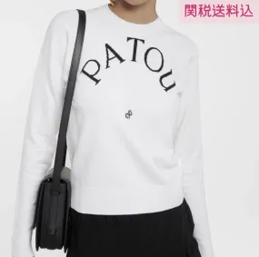 PATOU  |Wool Long Sleeves Plain Logo V-neck & Crew neck