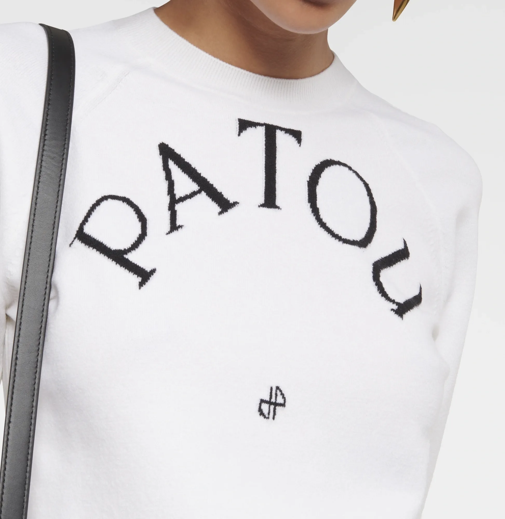 PATOU  |Wool Long Sleeves Plain Logo V-neck & Crew neck