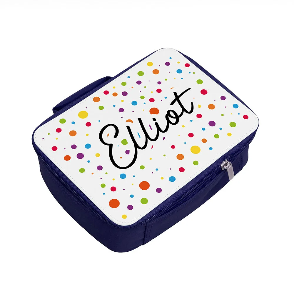 Personalised Kids Insulated Lunch Bag - Navy