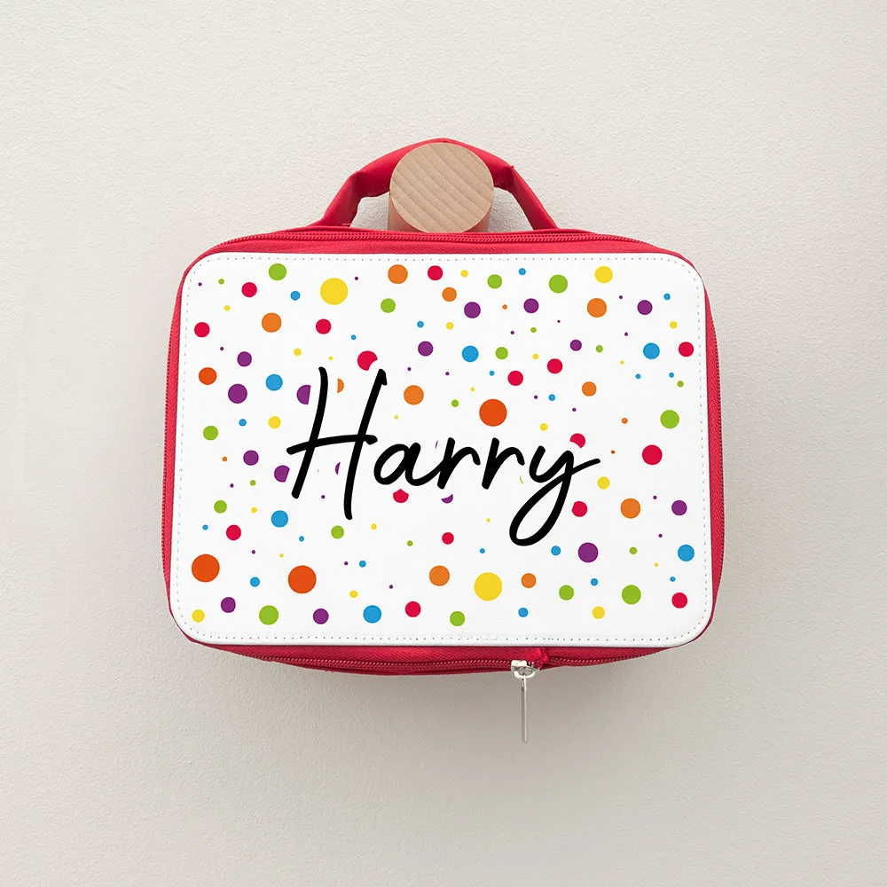 Personalised Kids Insulated Lunch Bag - Red