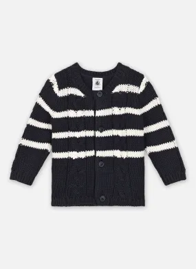 Petit BateauBaza - Cardigan Torsadé - Bébé Garçon - Nero