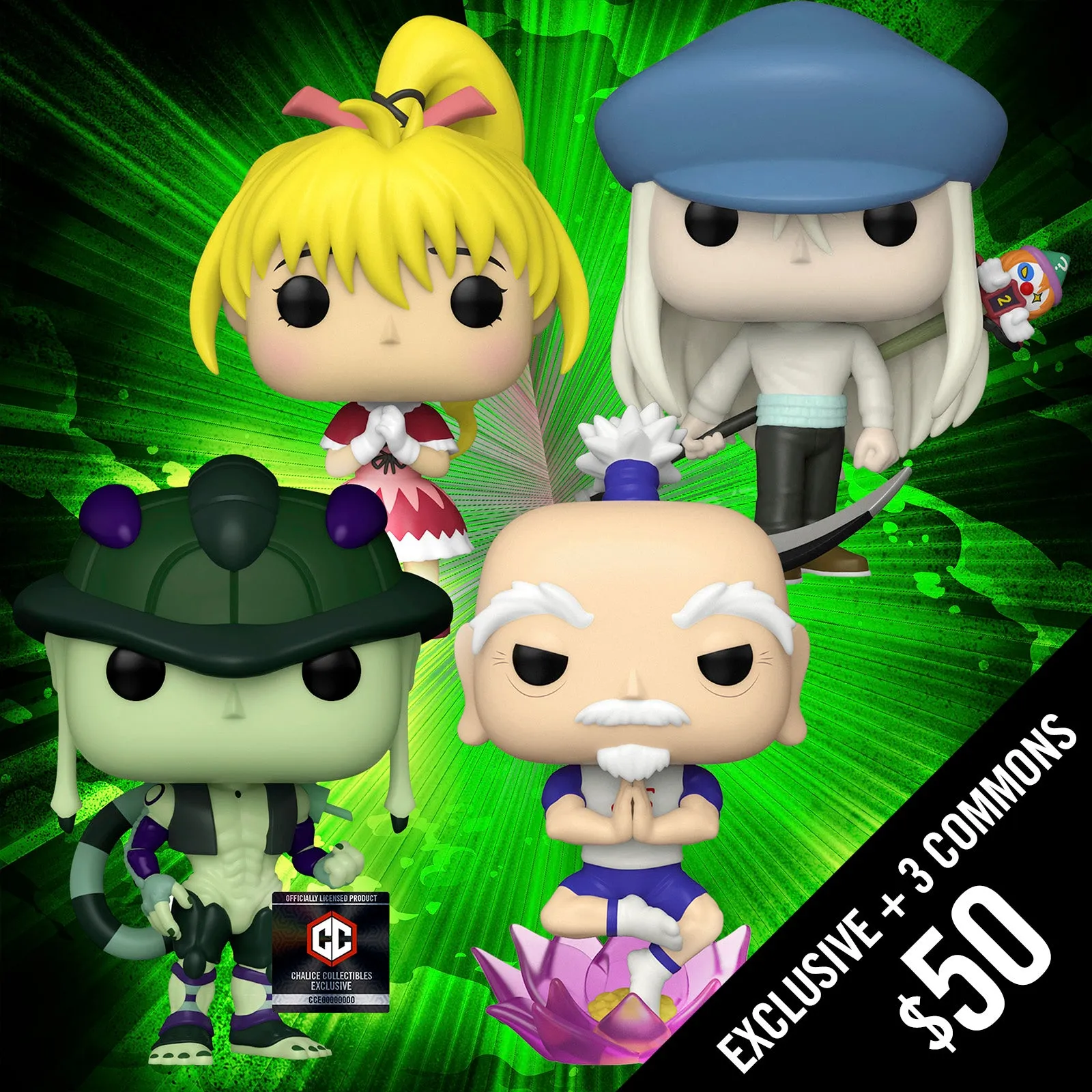 Pre-Order: Funko Pop! Hunter X Hunter: Chalice Exclusive Meruem and 3 Common Bundle