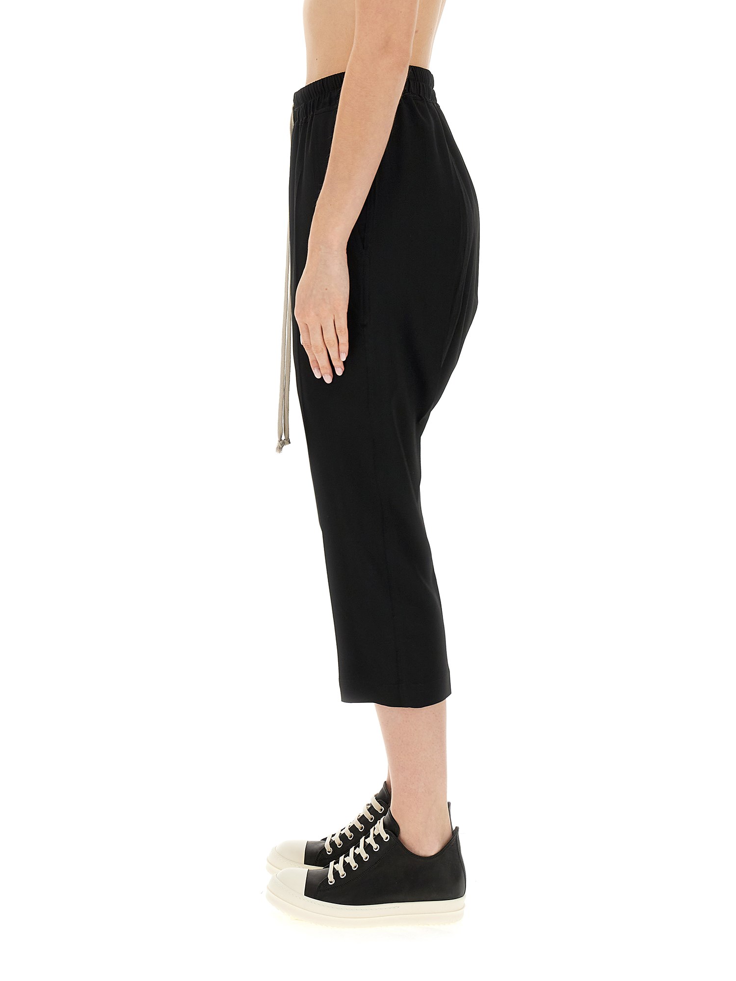 RICK OWENS    DRAWSTRING CROPPED PANTS