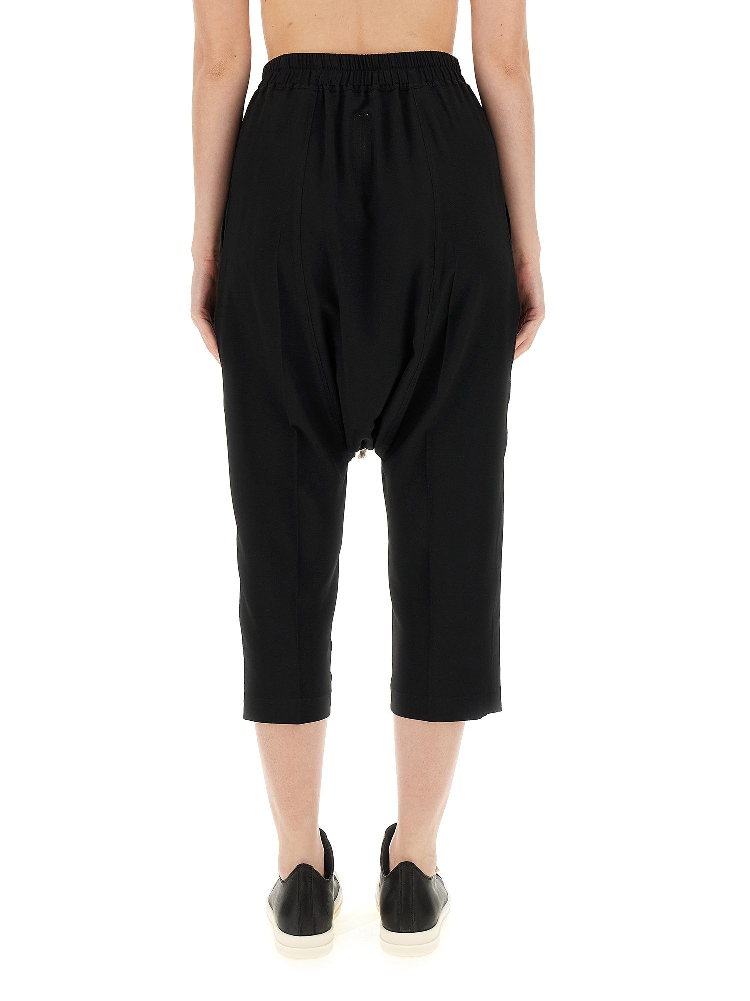 RICK OWENS    DRAWSTRING CROPPED PANTS