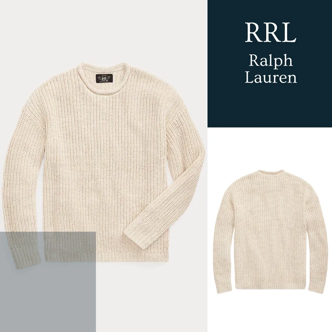 RRL  |Crew Neck Pullovers Unisex Linen Street Style U-Neck