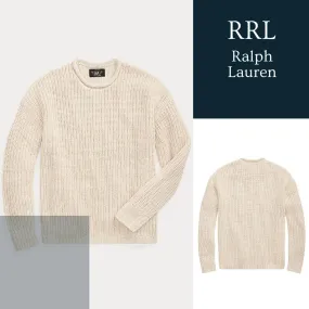 RRL  |Crew Neck Pullovers Unisex Linen Street Style U-Neck