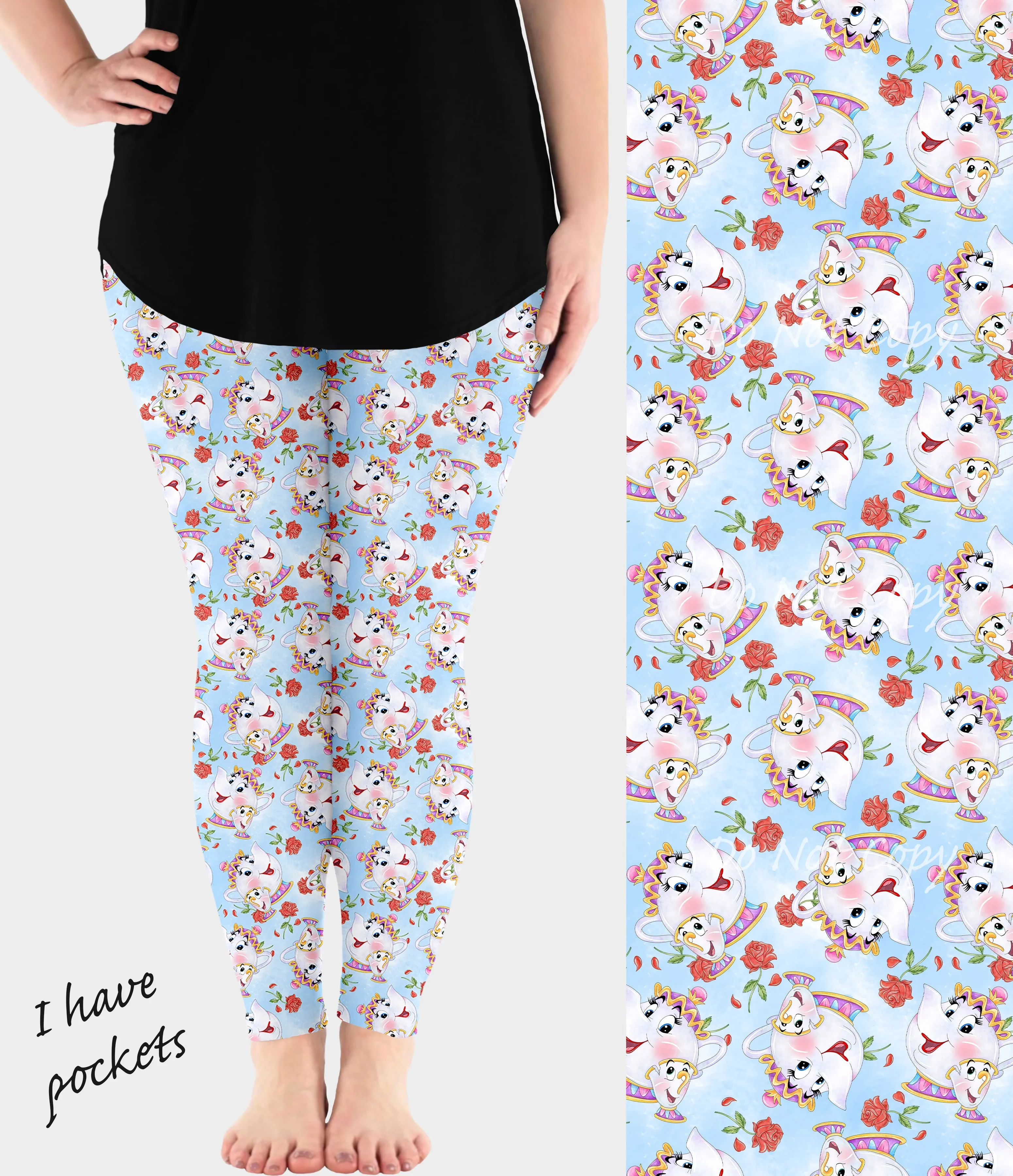 RTS - Adoring Teapot Leggings w/ Pockets