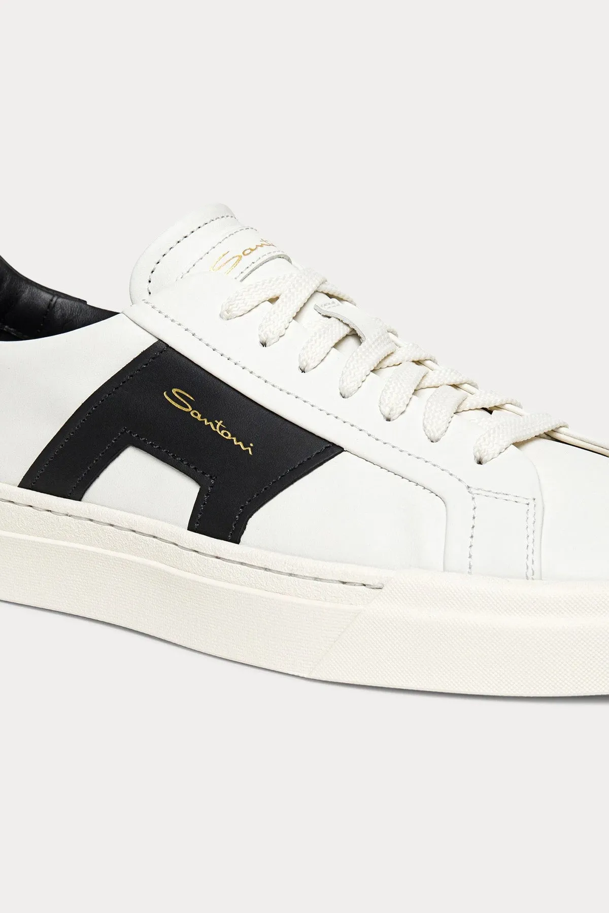 Santoni Double Buckle Deri Sneaker Ayakkab