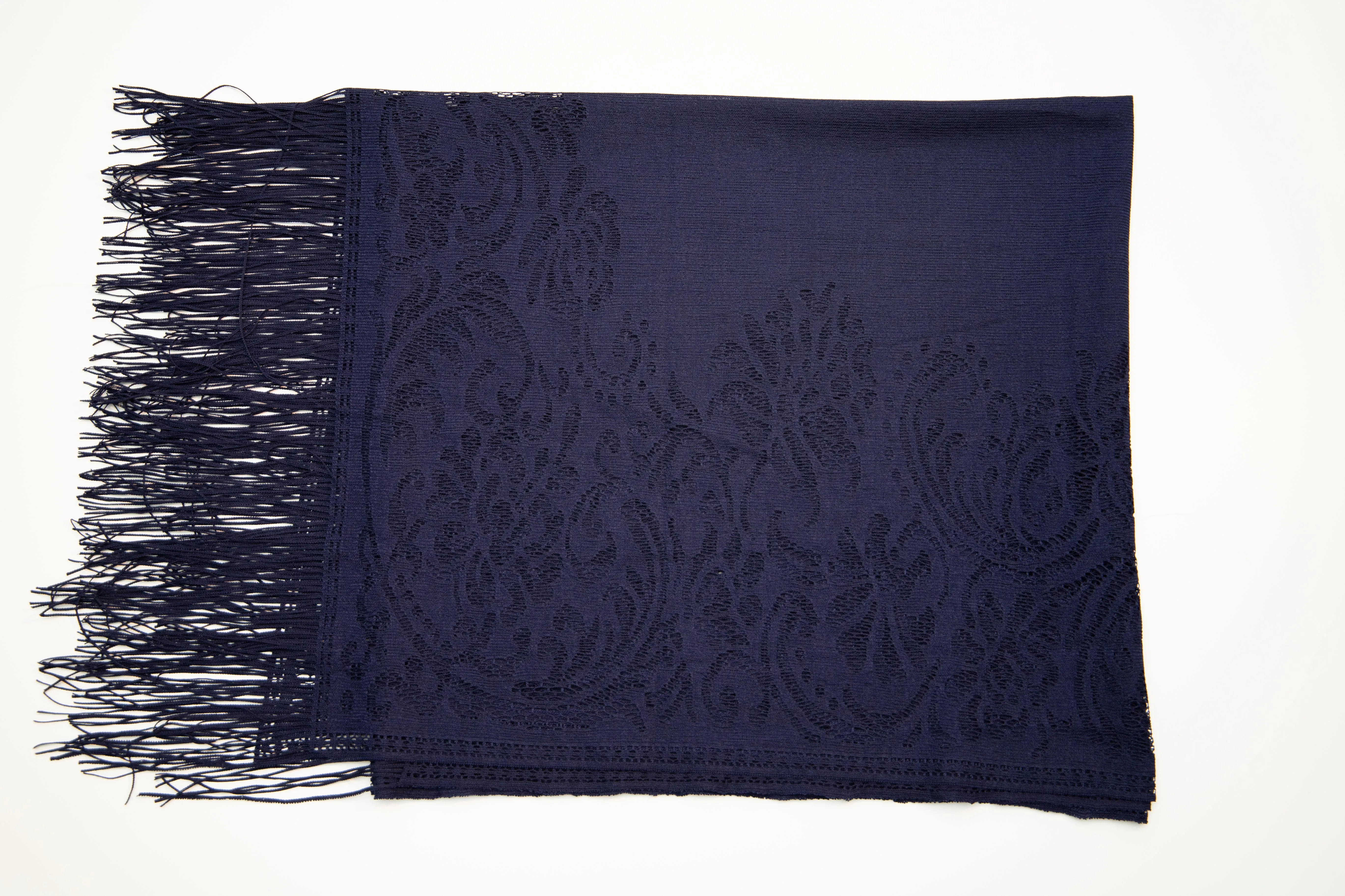 Scarf | Lace | Dark blue