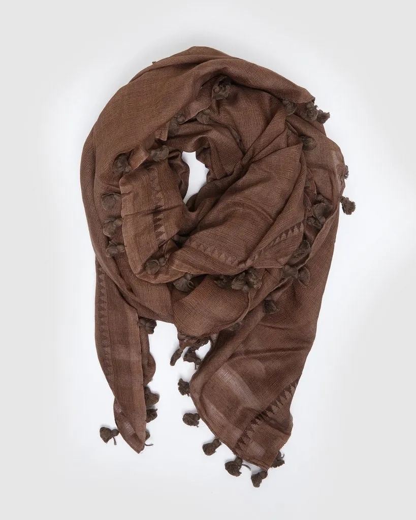 Silk & Wool Scarf - Potting Soil