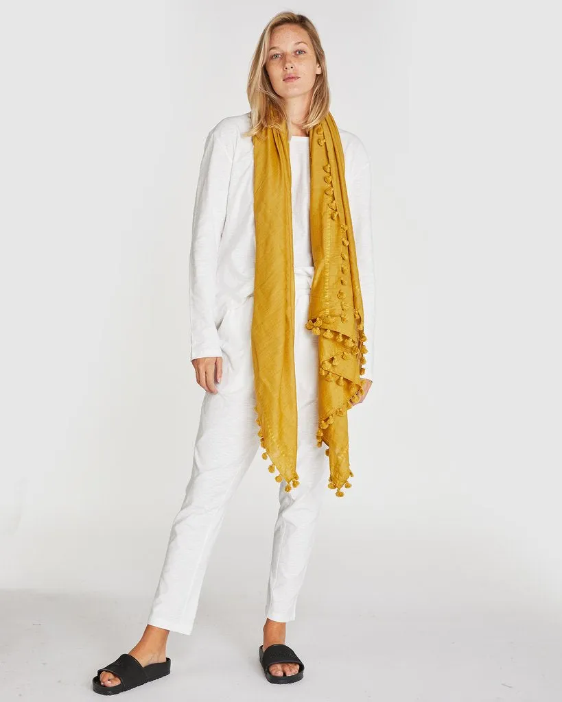 Silk & Wool Scarf - Tumeric