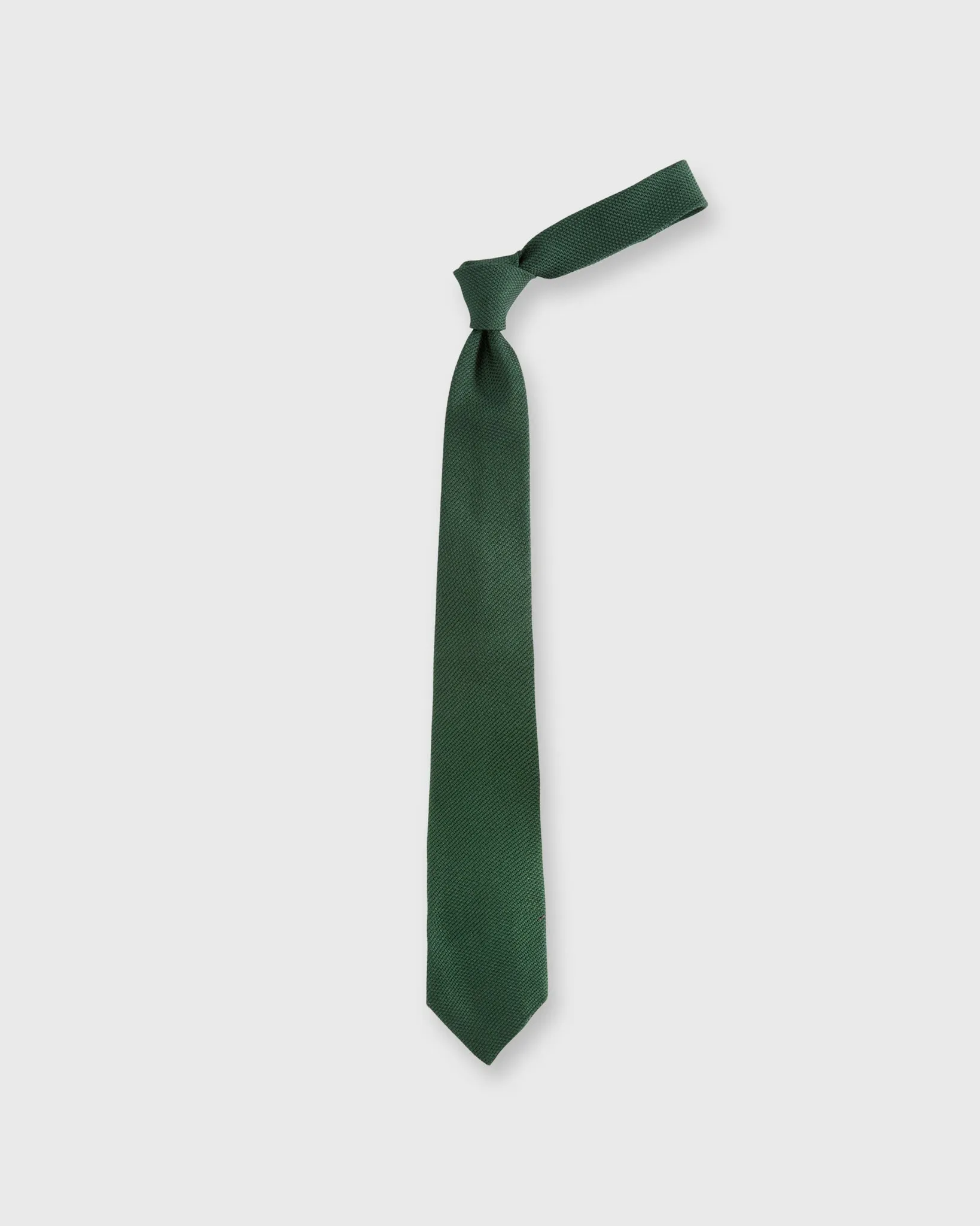 Silk Fino Grenadine Tie in Hunter Green