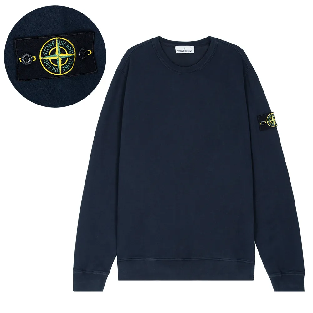 STONE ISLAND  |Unisex Street Style Long Sleeves Logo Sweatshirts