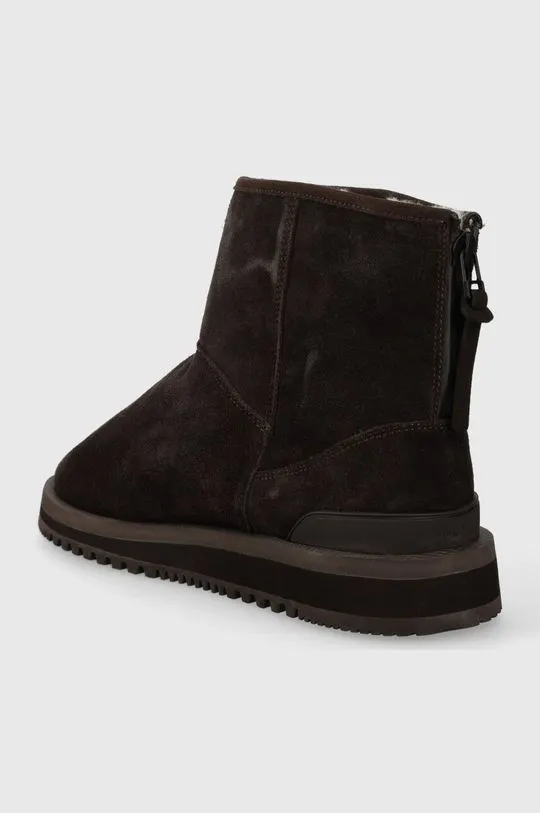 Suicoke suede snow boots Els-Mwpab men's brown color