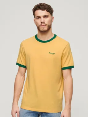 Superdry Superdry Essential Logo Ringer T-Shirt - Yellow