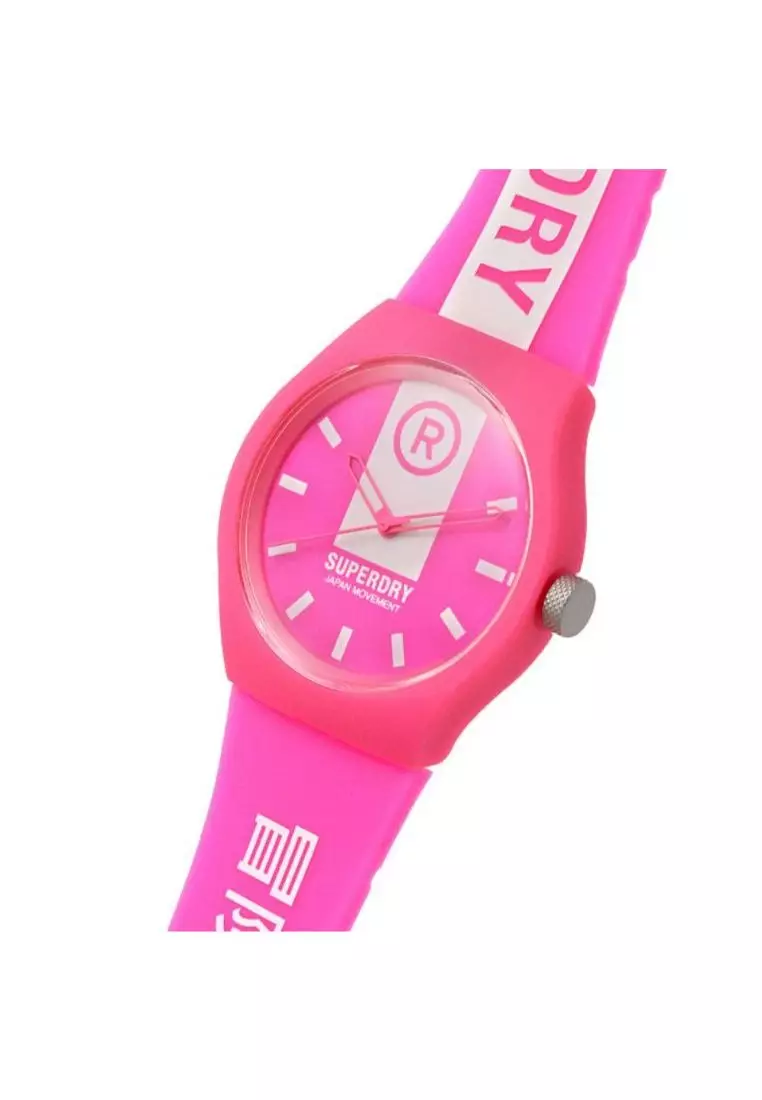 Superdry SUPERDRY SYL348P PINK RESIN STRAP WOMEN'S WATCH