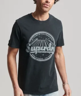 Superdry Vintage Crew Neck T-Shirt Mid Back In Black