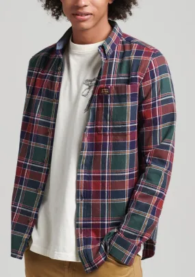 Superdry Vintage Embroided Lumberjack Check Shirt Doyle Green